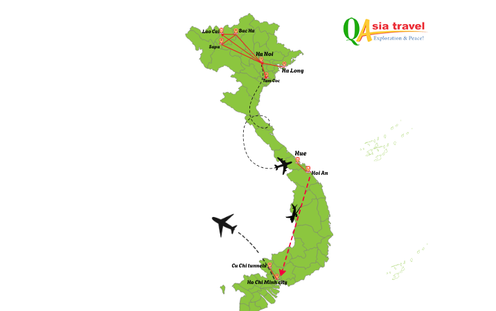 Vietnam from north to south for couples